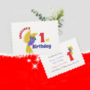 Invitation d'anniversaire aux oiseaux volants