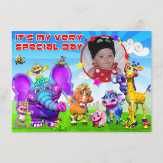 Invitation d'anniversaire avec "Les Bellies Giggl