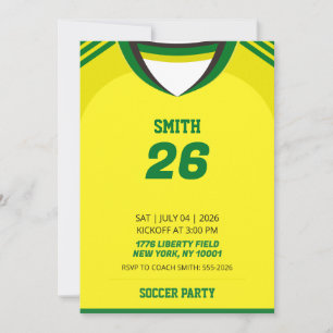 Invitation d'anniversaire avec maillot de foot per