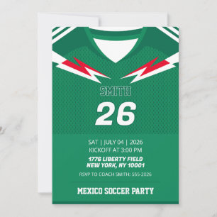 Invitation d'anniversaire avec maillot de foot per