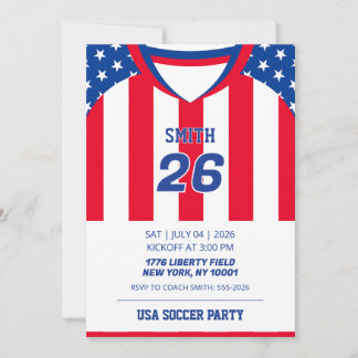Invitation d'anniversaire avec maillot de football