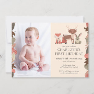 Invitation d'anniversaire avec photo d'animaux de 