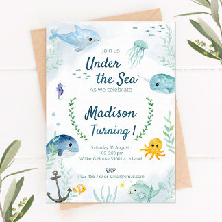 Invitation d'anniversaire avec sous le thème de la