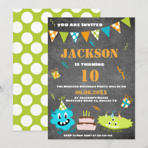 Invitation d'anniversaire avec texte personnalisé 