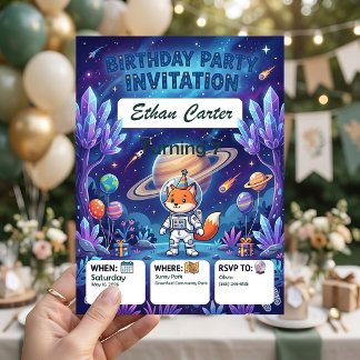 Invitation d'anniversaire Aventure spatiale imprim