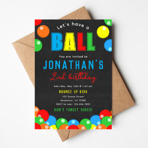 Invitation d'anniversaire Balle Sautante