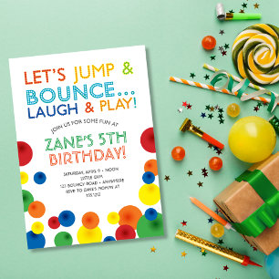 Invitation d'anniversaire Balle sautillante