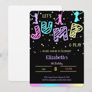 Invitation d'anniversaire Black Jump