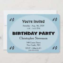 Invitation d'anniversaire bleu