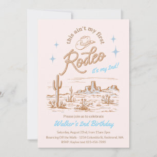 Invitation d'anniversaire Blue Ain't My First Rode