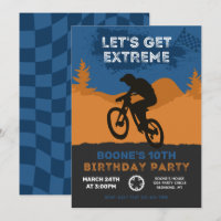 Invitation d'anniversaire BMX | Invitation à vélo