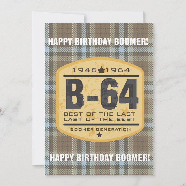 Invitation d'anniversaire Boomer (Devant)