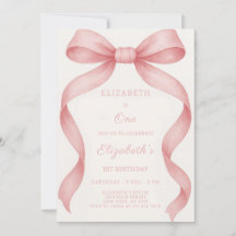 Invitation d'anniversaire Bowtiful