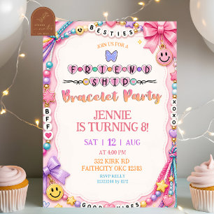 Invitation d'anniversaire Bracelet d'amitié