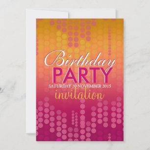 Invitation d'anniversaire Candy Pink Bokeh Sparkle