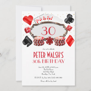 Invitation d'anniversaire Casino Las Vegas