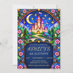 Invitation d'anniversaire Château de Conte de Fées