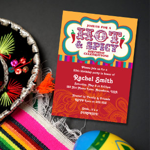 Invitation d'anniversaire chaude et épicée