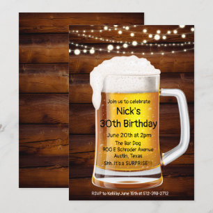 Invitation d'anniversaire Cheers & Beers - Tous âg