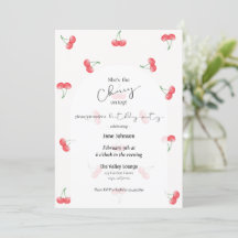 Invitation d'anniversaire Cherry On Top