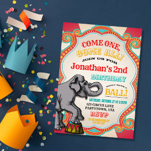 Invitation d'anniversaire cirque