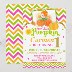 Invitation d'anniversaire citrouille