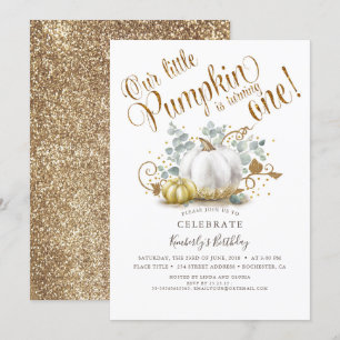 Invitation d'anniversaire citrouille automne autom