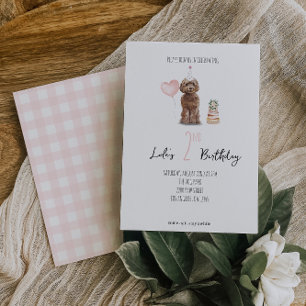 Invitation d'anniversaire Cockapoo - Fille