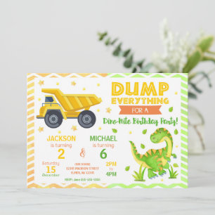 Invitation d'anniversaire commune Construction & D