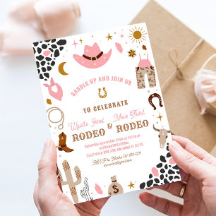 Invitation d'anniversaire commune Cowgirl Premier 