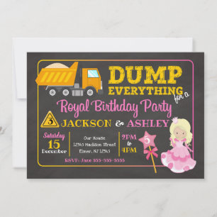 Invitation d'anniversaire conjointe Construction &