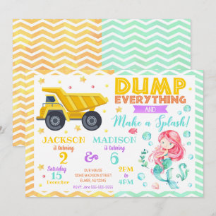 Invitation d'anniversaire conjointe de la construc