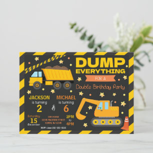 Invitation d'anniversaire conjointe pour frères et