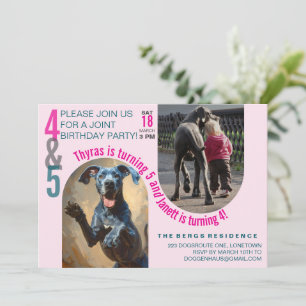 Invitation d'anniversaire conjointe pour Grand Dan