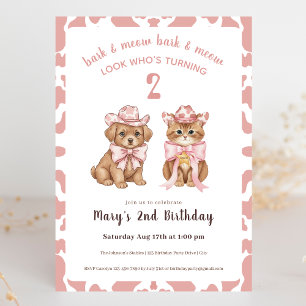 Invitation d'anniversaire Coquette Cowgirl Cuties