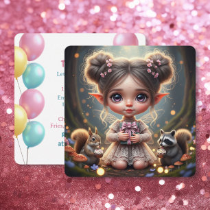 Invitation d'anniversaire Cottagecore pour fille a