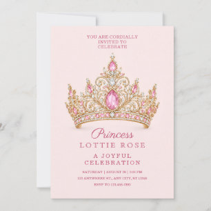 Invitation d'anniversaire Couronne de Princesse en