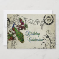 Invitation d'anniversaire Customisée de Peacock Vi