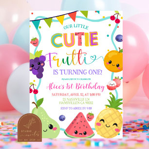 Invitation d'anniversaire Cutie Frutti