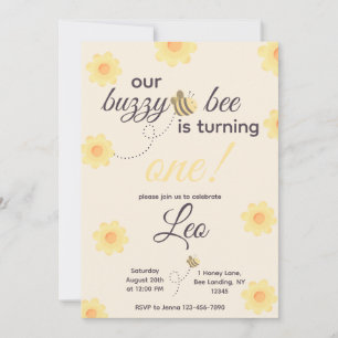 Invitation d'anniversaire d'abeille