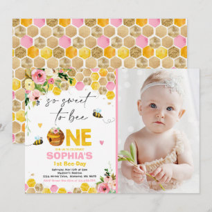 Invitation d'anniversaire d'abeilles Honey Bee Ann