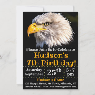 Invitation d'anniversaire d'aigle
