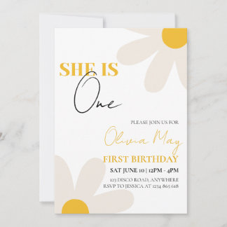 Invitation d'anniversaire Daisy