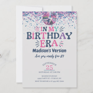 Invitation d'anniversaire dans mon ère d'anniversa