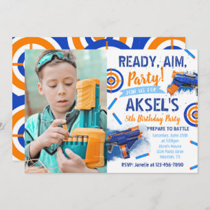 Invitation d'anniversaire Dart Party Invitation