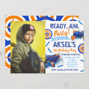 Invitation d'anniversaire Dart Party Invitation