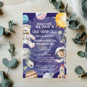 Invitation d'anniversaire d'astronaute de l'espace