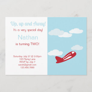 Invitation d'anniversaire d'avion