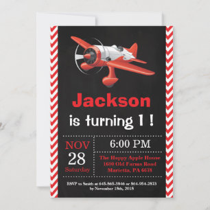 Invitation d'anniversaire d'avion. Fête d'annivers