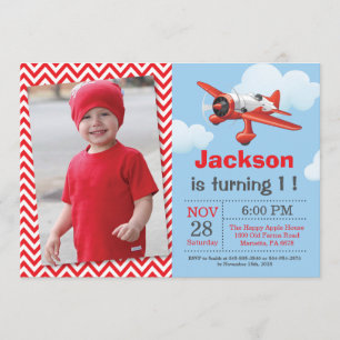 Invitation d'anniversaire d'avion. Fête d'annivers